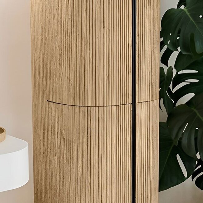MONDIAZ KURVE-eikenhout kolomkast 160cm 4 softclose deuren