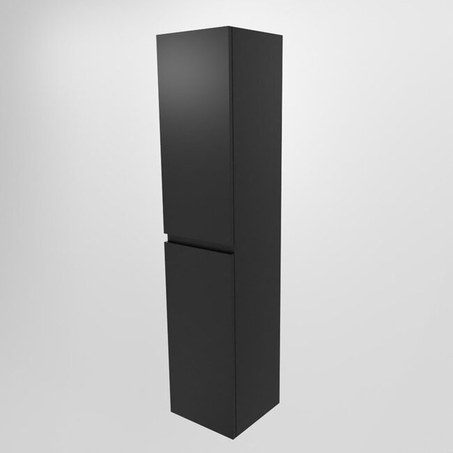 MONDIAZ AIVY badkamer kolomkast zwart kleur hangend 160cm hoog - Urban