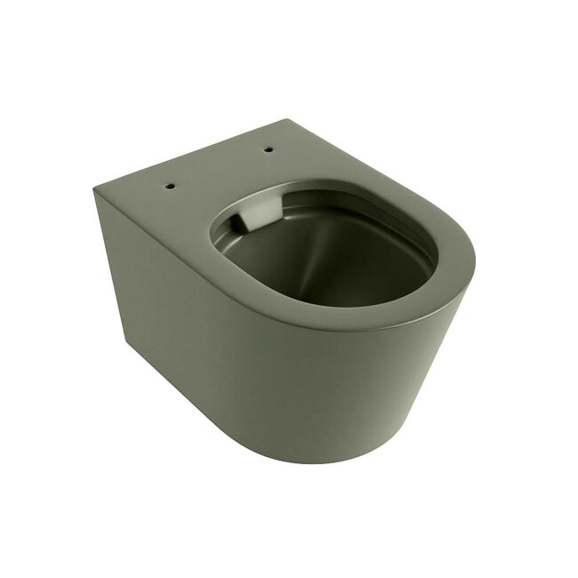 LAVIE Wandcloset Rimless / Rimfree Diepspoel Keramiek 36x36x53-Legergroen