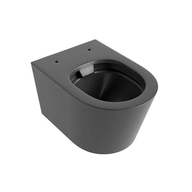 MONDIAZ LAVIE Wandcloset Rimless / Rimfree Diepspoel Keramiek 36x36x53-Antraciet