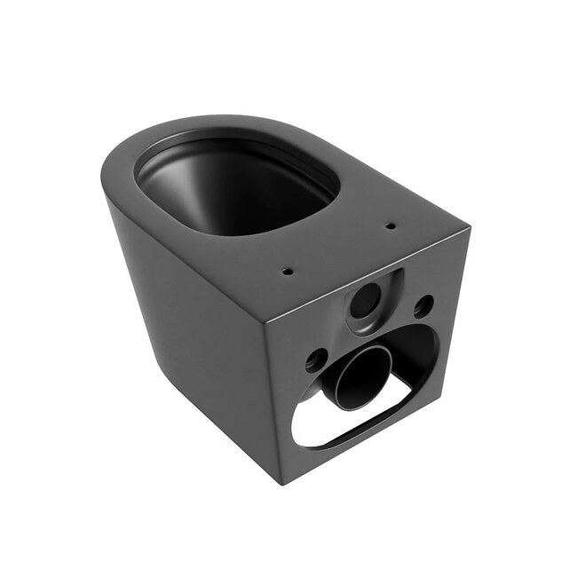 MONDIAZ LAVIE Wandcloset Rimless / Rimfree Diepspoel Keramiek 36x36x53-Antraciet