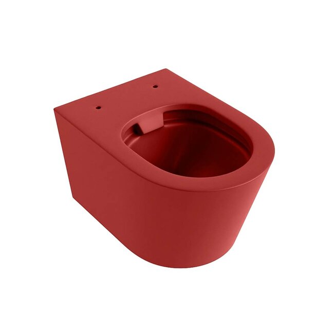 MONDIAZ LAVIE Wandcloset Rimless / Rimfree Diepspoel Keramiek 36x36x53-Rood