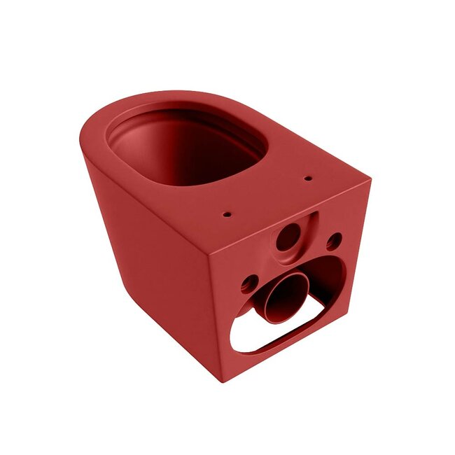 MONDIAZ LAVIE Wandcloset Rimless / Rimfree Diepspoel Keramiek 36x36x53-Rood