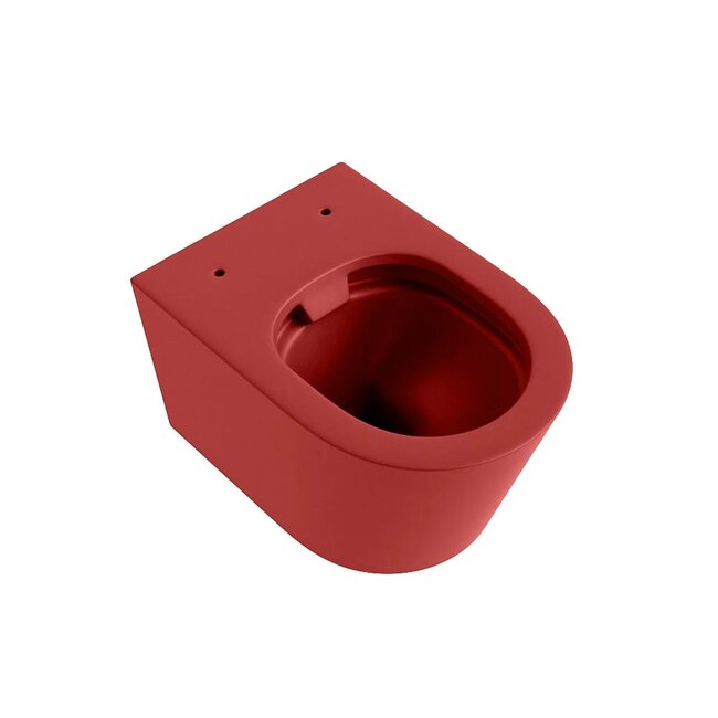 MONDIAZ LAVIE Wandcloset Rimless / Rimfree Diepspoel Keramiek 36x36x53-Rood