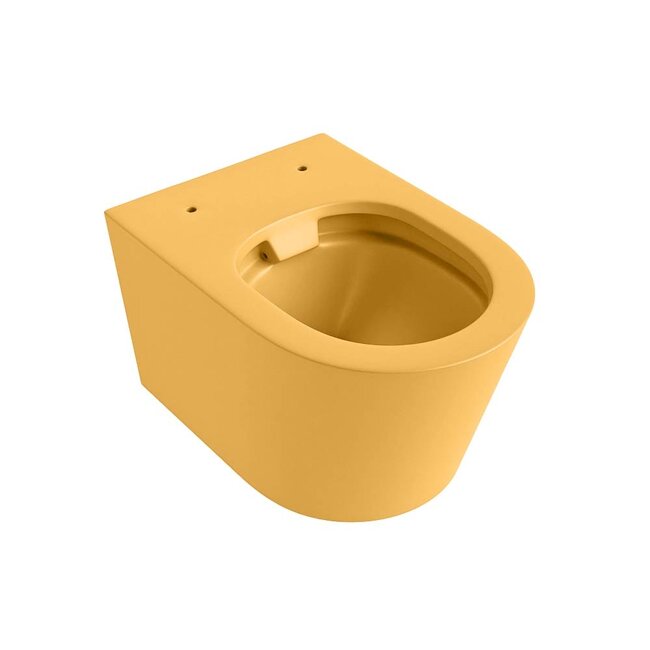 MONDIAZ LAVIE Wandcloset Rimless / Rimfree Diepspoel Keramiek 36x36x53-Geel