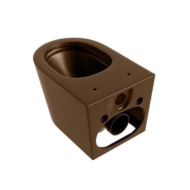 MONDIAZ LAVIE Wandcloset Rimless / Rimfree Diepspoel Keramiek 36x36x53-Bruin