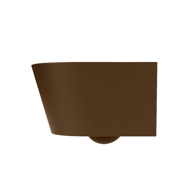 MONDIAZ LAVIE Wandcloset Rimless / Rimfree Diepspoel Keramiek 36x36x53-Bruin