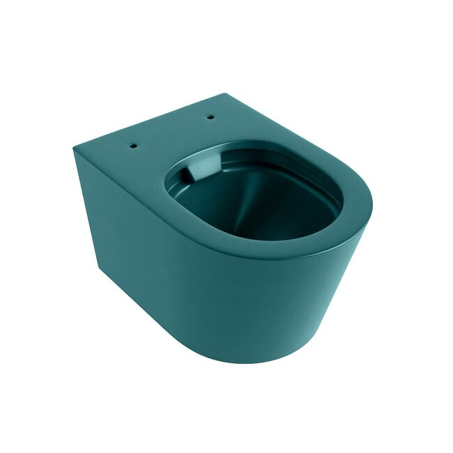 MONDIAZ LAVIE Wandcloset Rimless / Rimfree Diepspoel Keramiek 36x36x53-Turquoise