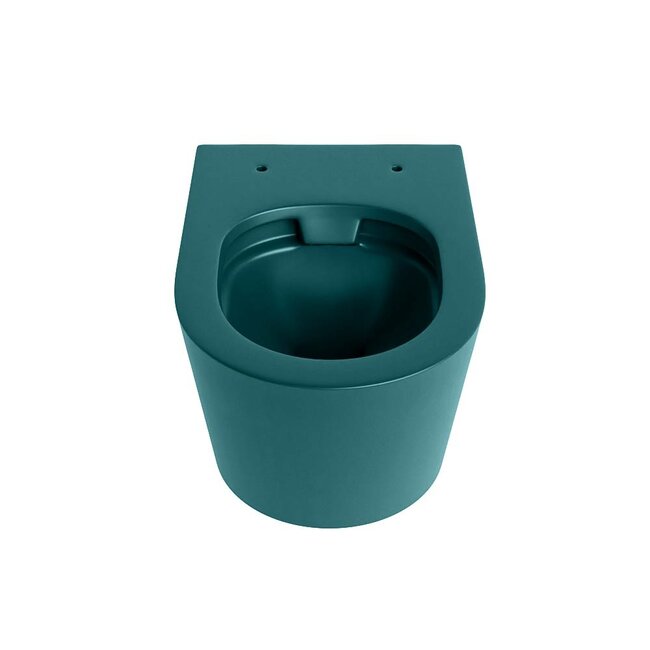 MONDIAZ LAVIE Wandcloset Rimless / Rimfree Diepspoel Keramiek 36x36x53-Turquoise