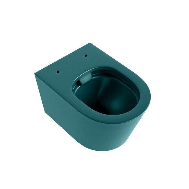 MONDIAZ LAVIE Wandcloset Rimless / Rimfree Diepspoel Keramiek 36x36x53-Turquoise