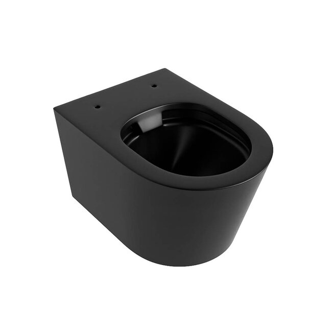 MONDIAZ LAVIE Wandcloset Rimless / Rimfree Diepspoel Keramiek 36x36x53-Mat Zwart