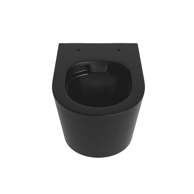 MONDIAZ LAVIE Wandcloset Rimless / Rimfree Diepspoel Keramiek 36x36x53-Mat Zwart