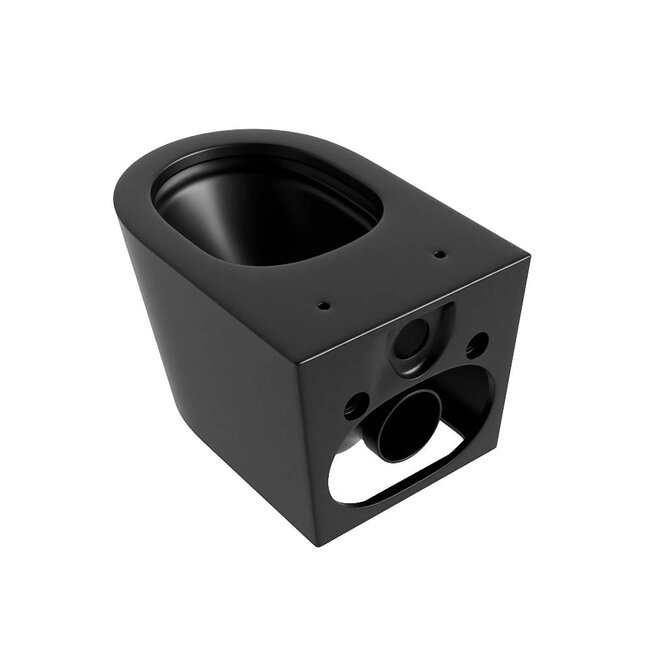 MONDIAZ LAVIE Wandcloset Rimless / Rimfree Diepspoel Keramiek 36x36x53-Mat Zwart