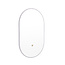 MONDIAZ GLOW spiegel ovaal met LED verlichting rondom. & inclusief bewegingsensor - in kleur Grijs - 90 x45 x2,8 cm