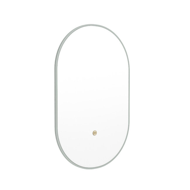 MONDIAZ GLOW spiegel ovaal met LED verlichting rondom. & inclusief bewegingsensor - in kleur Mintgroen - 90 x45 x2,8 cm