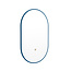 MONDIAZ GLOW spiegel ovaal met LED verlichting rondom. & inclusief bewegingsensor - in kleur Blauw - 90 x45 x2,8 cm