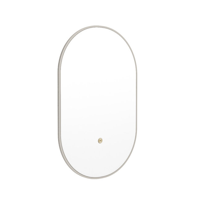 MONDIAZ GLOW spiegel ovaal met LED verlichting rondom. & inclusief bewegingsensor - in kleur Beihe - 90 x45 x2,8 cm