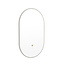 MONDIAZ GLOW spiegel ovaal met LED verlichting rondom. & inclusief bewegingsensor - in kleur Beihe - 90 x45 x2,8 cm