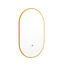 MONDIAZ GLOW spiegel ovaal met LED verlichting rondom. & inclusief bewegingsensor - in kleur Geel - 90 x45 x2,8 cm