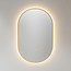 MONDIAZ GLOW spiegel ovaal met LED verlichting rondom. & inclusief bewegingsensor - in kleur Goud - 90 x45 x2,8 cm