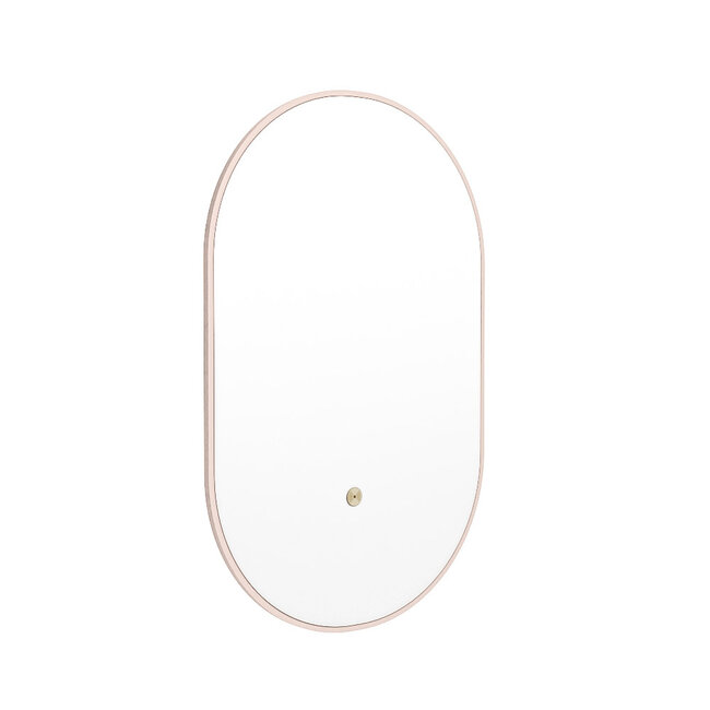 MONDIAZ GLOW spiegel ovaal met LED verlichting rondom. & inclusief bewegingsensor - in kleur Oud rose - 90 x45 x2,8 cm