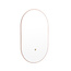 MONDIAZ GLOW spiegel ovaal met LED verlichting rondom. & inclusief bewegingsensor - in kleur Oud rose - 90 x45 x2,8 cm