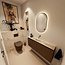 MONDIAZ GLOW spiegel ovaal met LED verlichting rondom. & inclusief bewegingsensor - in kleur Bruin - 90 x45 x2,8 cm