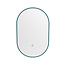 MONDIAZ GLOW spiegel ovaal met LED verlichting rondom. & inclusief bewegingsensor - in kleur Turquoise - 90 x45 x2,8 cm