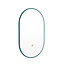 MONDIAZ GLOW spiegel ovaal met LED verlichting rondom. & inclusief bewegingsensor - in kleur Turquoise - 90 x45 x2,8 cm
