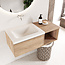 MONDIAZ   badkamermeubel 100cm met wastafel links Washed Oak met 1 lade.