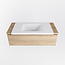 MONDIAZ   badkamermeubel 100cm met wastafel houtlook eiken met 1 lade.