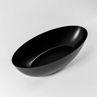 MONDIAZ FLOAT ovale vrijstaand bad 170cm zwart