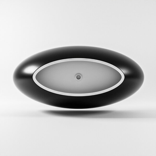 MONDIAZ  FLOAT vrijstaand bad ovaal 170x80cm twee personen - zwart