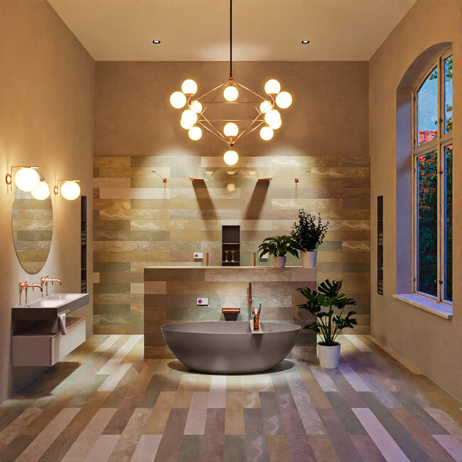 MONDIAZ  FLOAT vrijstaand bad 170x80cm smoke