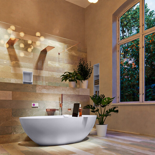 MONDIAZ  FLOAT vrijstaand bad 170x80cm cale