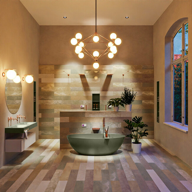 MONDIAZ  FLOAT vrijstaand bad 170x80cm groen