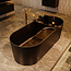 MONDIAZ  Noble solid surface groot ligbad 180x75cm in matzwart