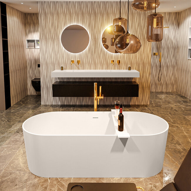 MONDIAZ  NOBLE vrijstaand bad 180x75cm  linen