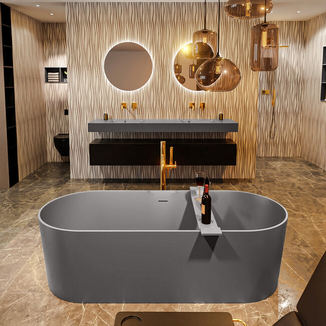 MONDIAZ  NOBLE vrijstaand bad 180x75cm  antraciet