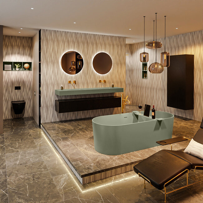 MONDIAZ  NOBLE vrijstaand bad 180x75cm groen