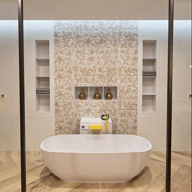 MONDIAZ ROCK Vrijstaand Bad 170x70cm Mat Wit