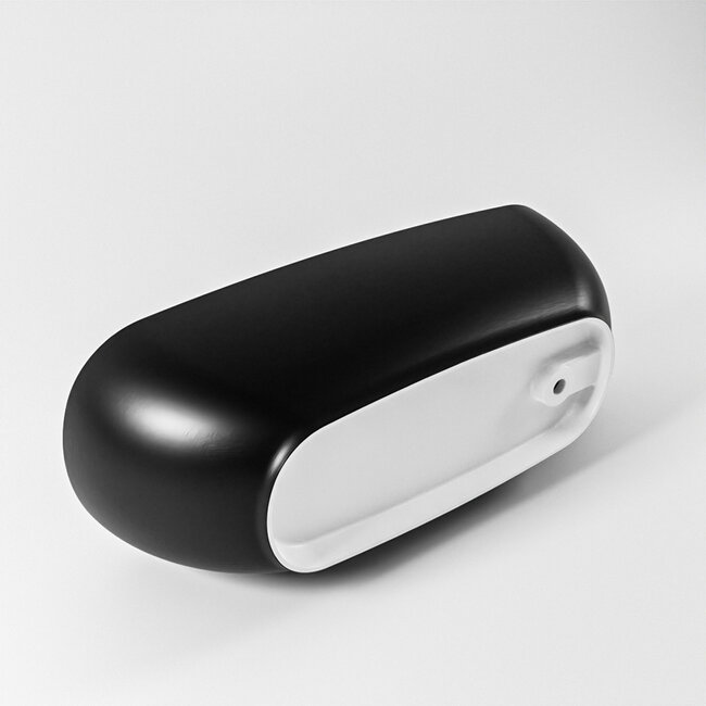 MONDIAZ ROCK Compact Vrijstaand Bad 170x70cm Matzwart