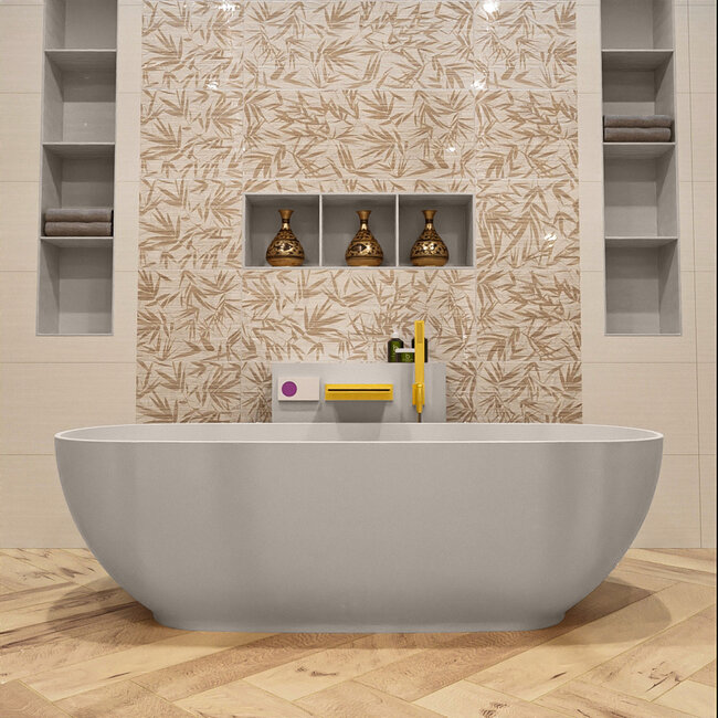 MONDIAZ ROCK Compact Vrijstaand Bad 170x70cm Crème