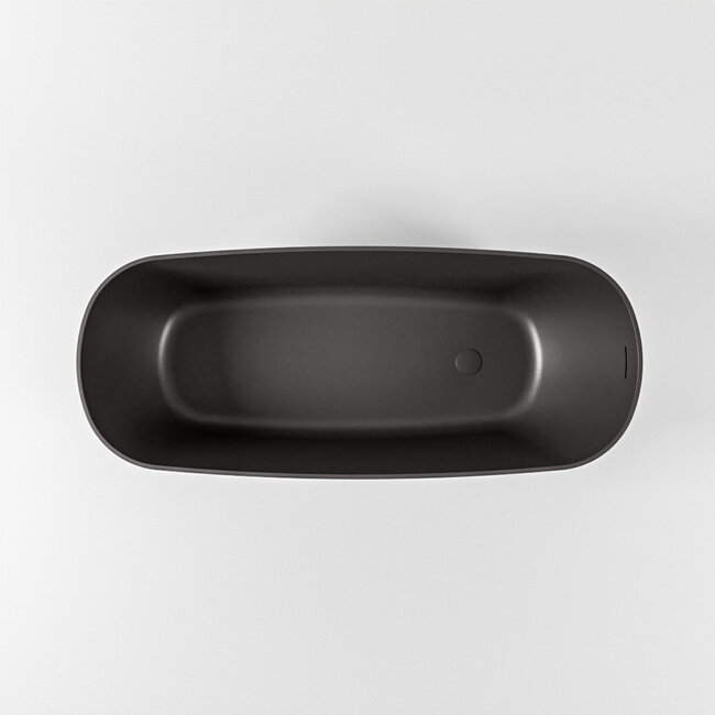 MONDIAZ  ROCK Vrijstaand Bad 170x70cm Antraciet – Compact Luxe Bad