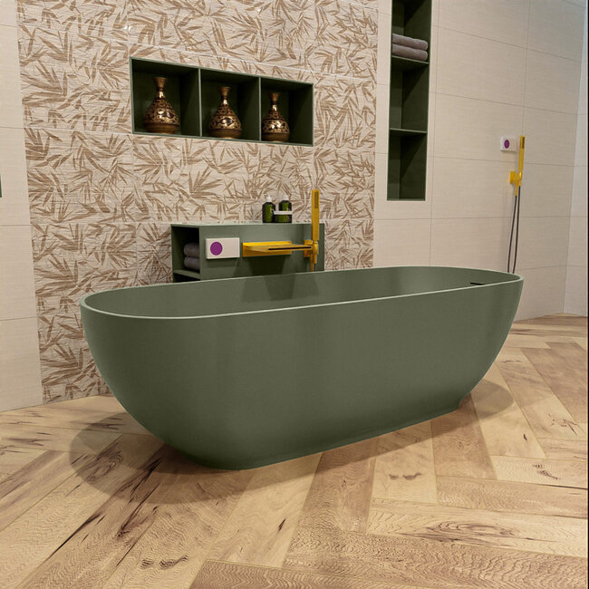 MONDIAZ  ROCK vrijstaand bad 170x70cm groen