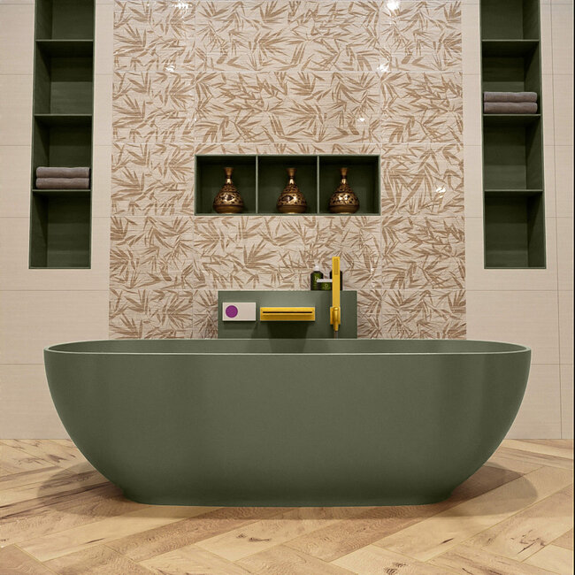 MONDIAZ  ROCK vrijstaand bad 170x70cm groen