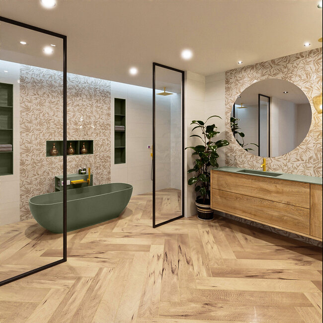 MONDIAZ  ROCK vrijstaand bad 170x70cm groen