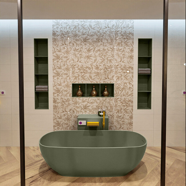 MONDIAZ  ROCK vrijstaand bad 170x70cm groen