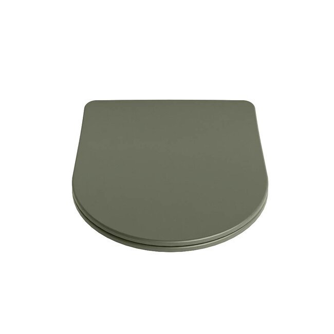 MONDIAZ LAVIE Toiletzitting met quick-release & softclose-Legergroen-Duroplast-Compact