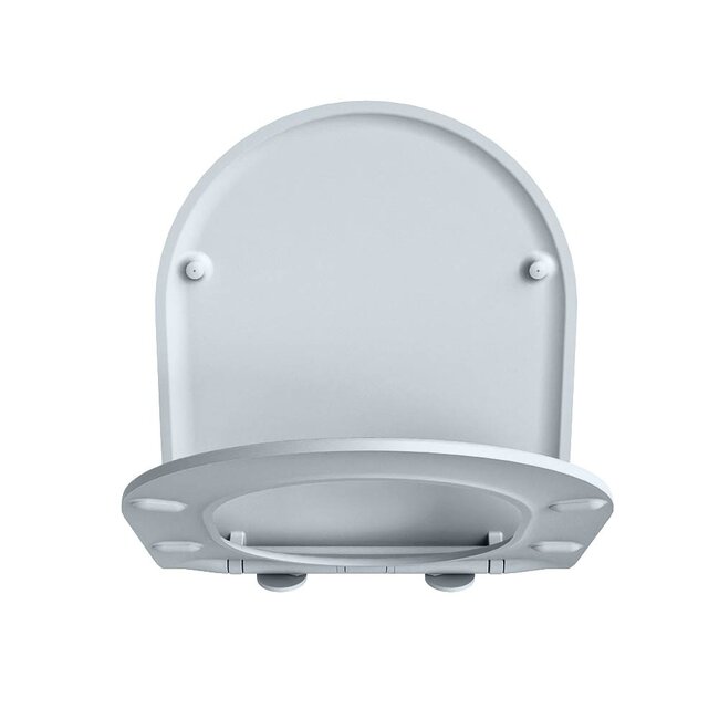 MONDIAZ LAVIE Toiletzitting met quick-release & softclose-Licht grijs-Duroplast-Compact